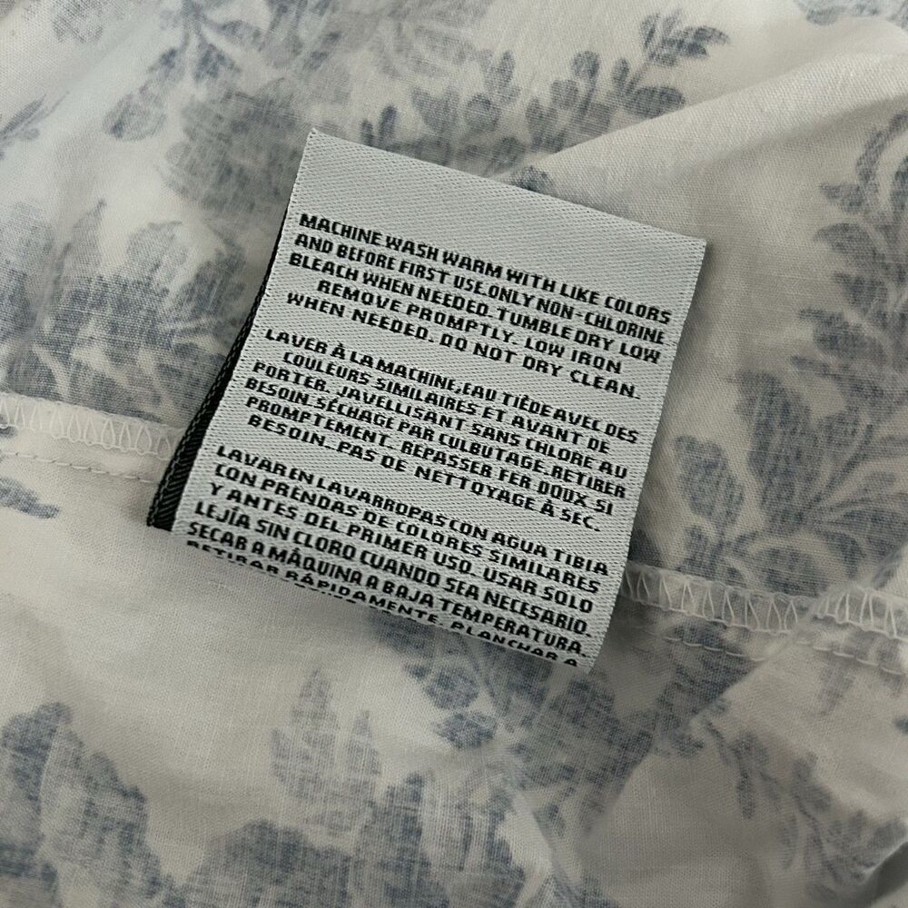 Laura Ashley Sheet Set Full Blue White Floral Cottage Farmhouse Flat Fitted 3pc - Picture 5 of 6